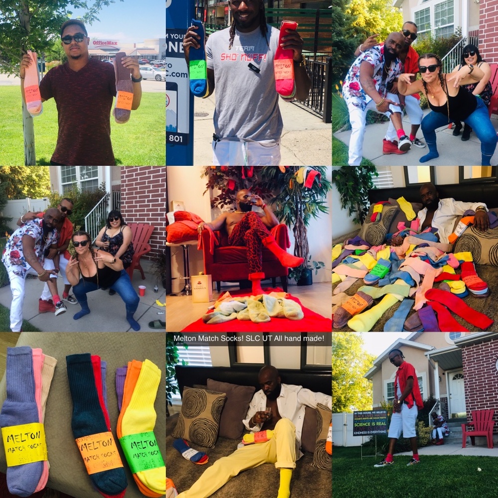 3 PAIRS FOR $10 Handmade Unisex Crew Socks-Melton Match Socks